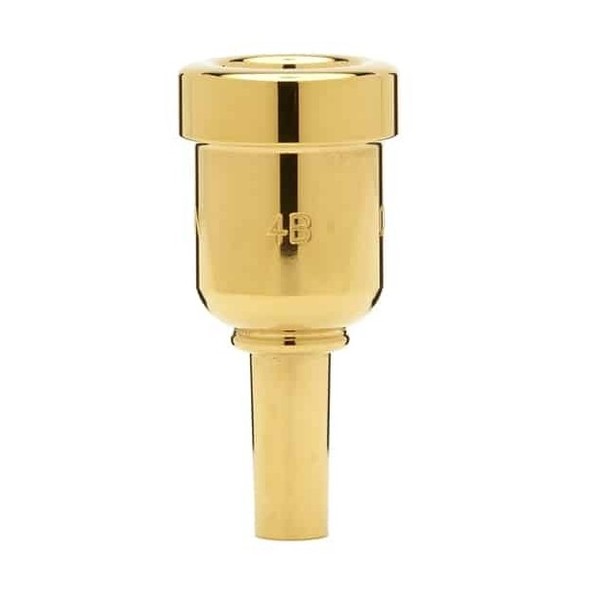 Denis Wick Heavy Top 4B Cornet Mouthpiece, Gold Plate