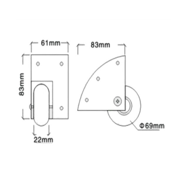 Corner Wheel For Flight Cases by Gear4msuic
