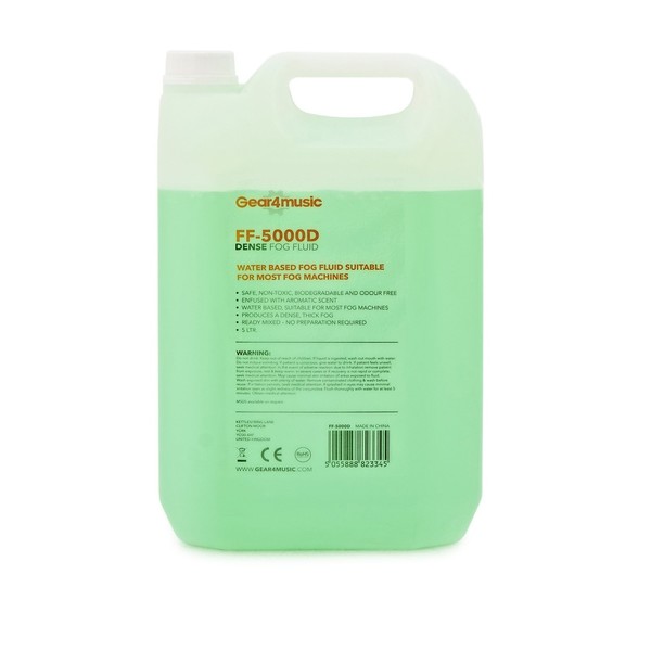 Dense Fog Machine Fluid, 5L by Gear4music