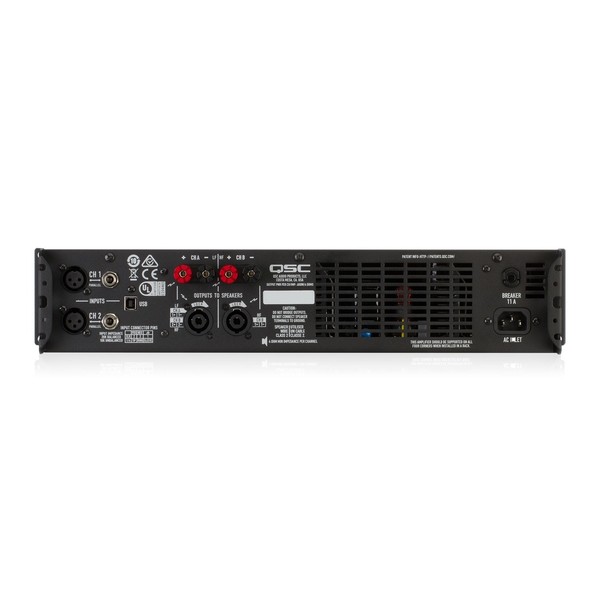 QSC GXD 4 Power Amplifier, Rear Panel