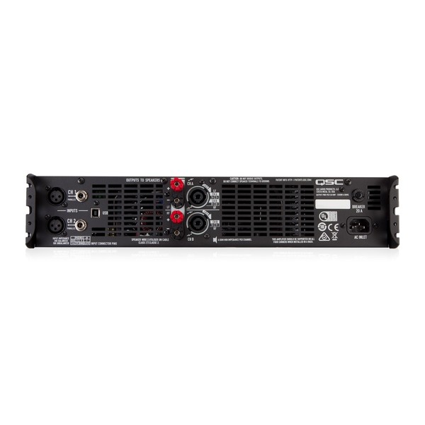 QSC GXD 8 Power Amplifier, Rear Panel