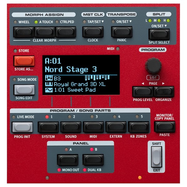 Nord Stage 3 HP76 Digital Piano - Program Section