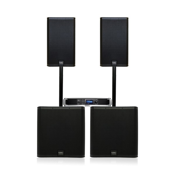 DISC QSC E Series E112 and E118SW Complete PA System Gear4music