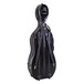 Hidersine Fibreglass Cello Case, Black Rear