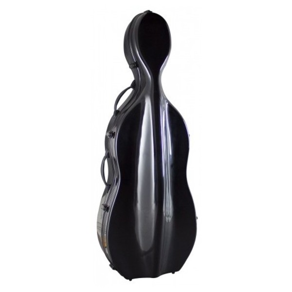 Hidersine Fibreglass Cello Case, Black Front