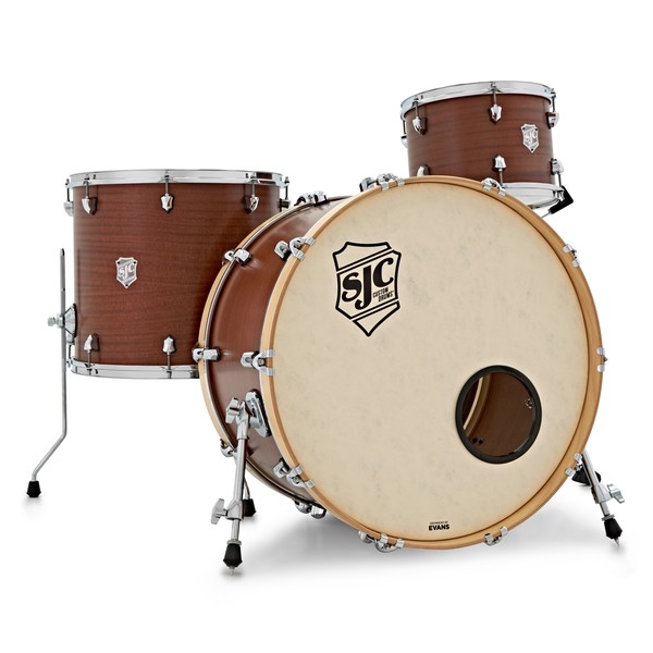 SJC Drums Custom 24" 3pc Shell Pack, Natural Super Satin Mahogany main