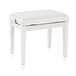 Adjustable Piano Stool by Gear4music, White - B Stock