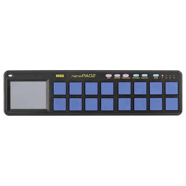 Korg nanoPAD2 USB MIDI Controller, Blue/Yellow - Top