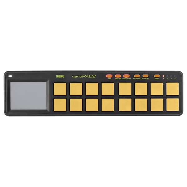 Korg nanoPAD2 USB MIDI Controller, Orange/Green - Top