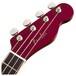 Fender Zuma Classic Concert Ukulele WN, Candy Apple Red Front of Headstock View