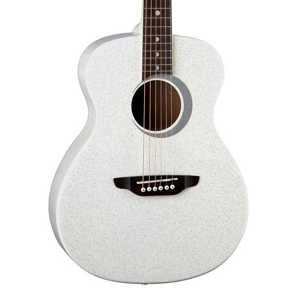 Luna Aurora Borealis 3/4 Guitar, White