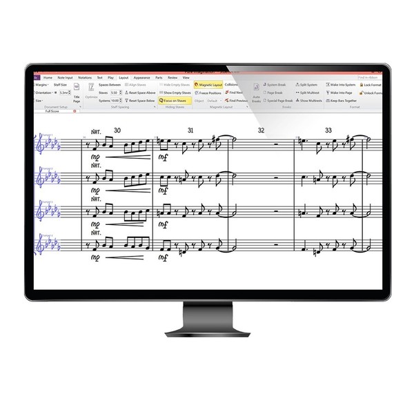 Avid Sibelius - Screenshot (Monitor Not Included)