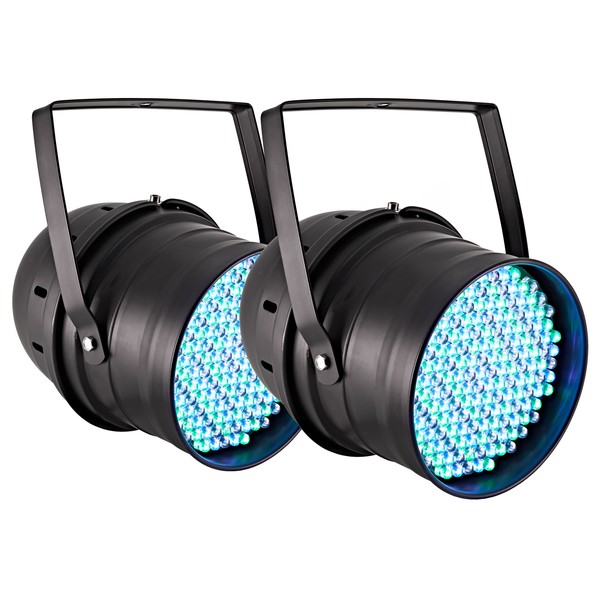 SOL 177 x 10mm LED Par Cans by Gear4music, Pair