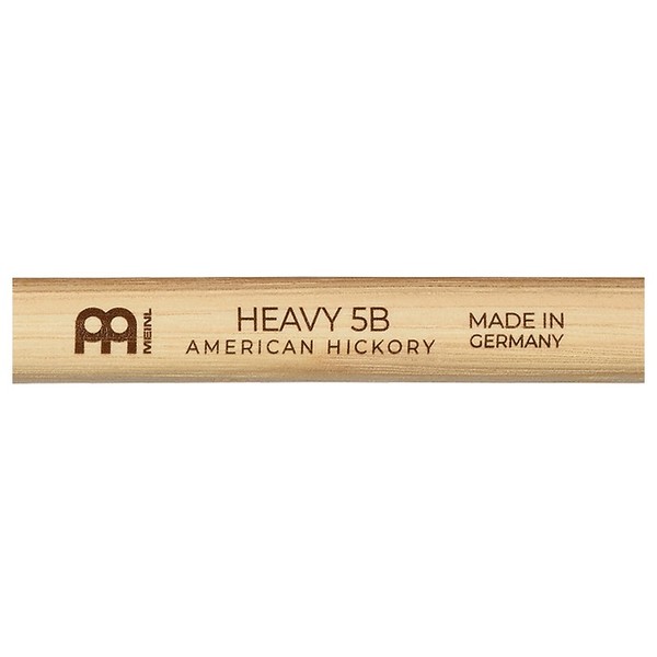 Meinl Heavy 5B Wood Tip Drumstick- Logo close up