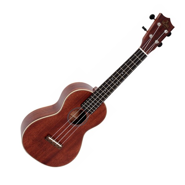 Sigma SUM-2C+ Concert Ukulele, Natural with Bag Front View