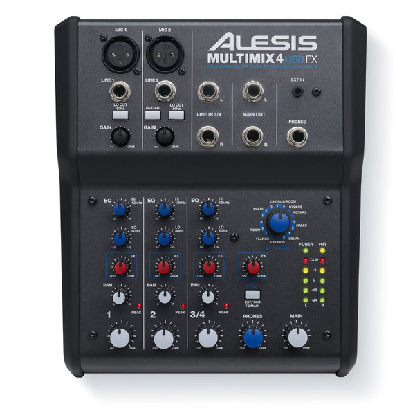 Alesis MultiMix 4 USB Mixer With FX