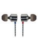Flare Audio Jet 3 Earphones with Controls & Mic, Titanium, Side Profile Both Drivers
