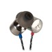 Flare Audio Jet 3 Earphones with Controls & Mic, Titanium, Both Drivers Front and Back