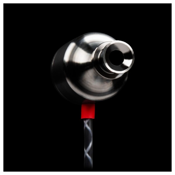 Flare Audio Jet 3 Earphones with Controls & Mic, Titanium, Driver Front Without Tip