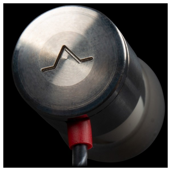 Flare Audio Jet 3 Earphones with Controls & Mic, Titanium, Driver Rear Beauty Shot