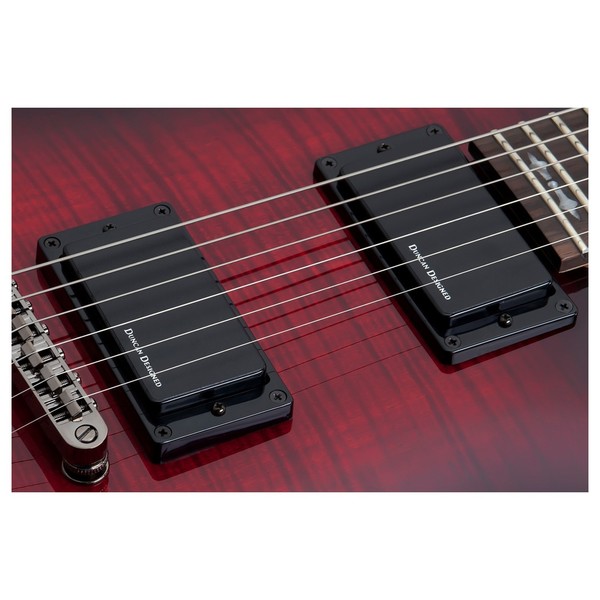 Schecter Demon-6, Crimson Red Burst Pickups
