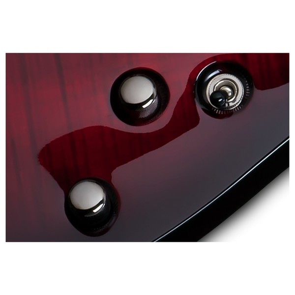 Schecter Demon-6, Crimson Red Burst knobs