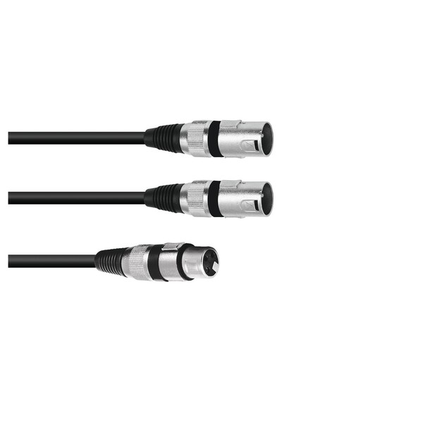  Omnitronic XLR (F) - Dual XLR (M) Cable, 1.5m