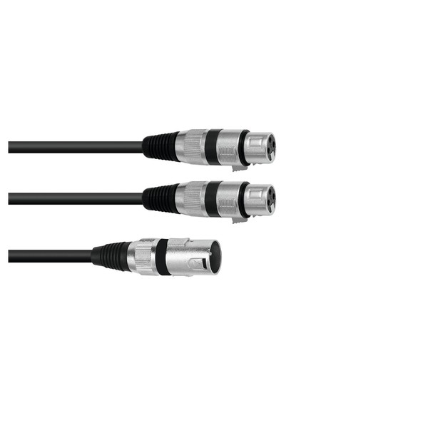 Omnitronic XLR (M) - Dual XLR (F) Cable, 1.5m