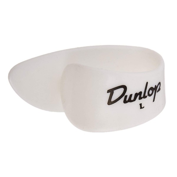 Jim Dunlop White Plastic Thumbpicks Large, Pack of 4
