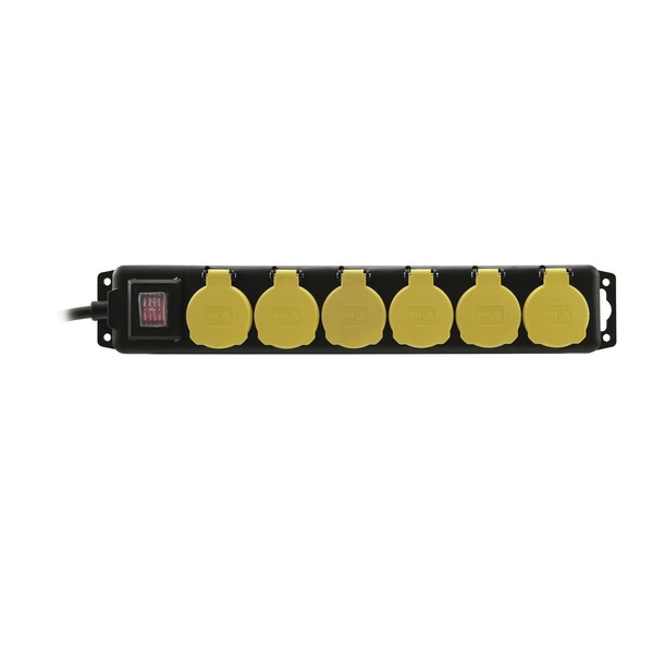Eurolite IP44 Rated 6 Gang Extension Lead, 1.5m