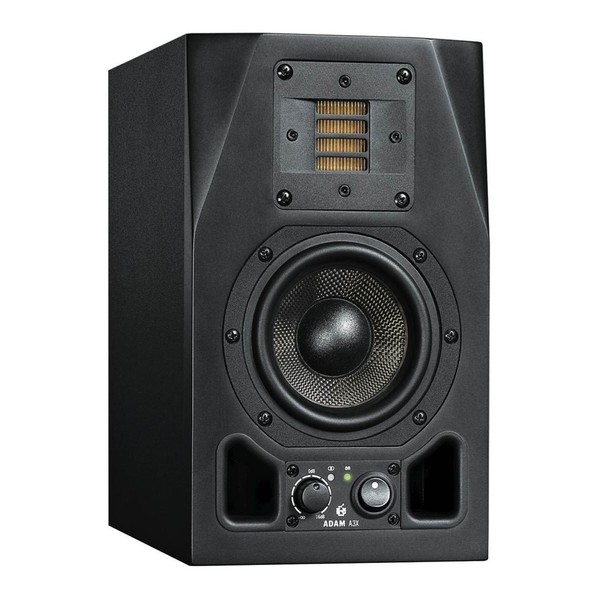 Adam A3X Active Studio Monitors, Includes Desktop Monitor Stands - Front