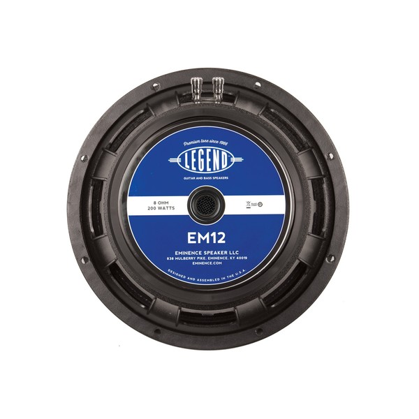 Eminence Legend EM12A 200 Watt 12'' Speaker, 8 Ohm