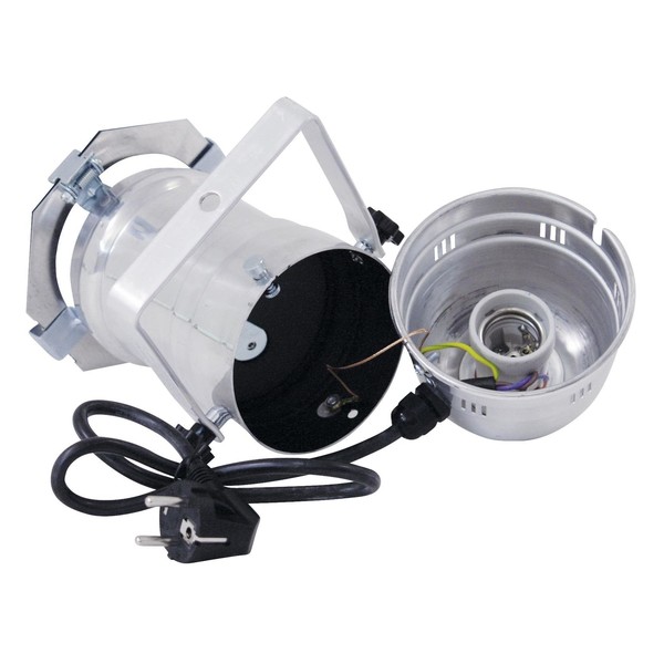 Eurolite PAR-30 Spotlight, Silver - back view