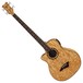 Dean Exotica Quilt Ash Left Handed Electro Acoustic Bass, Natural