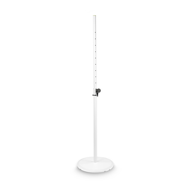 Gravity SSPWBSET1W Speaker Stand with Round Base, White