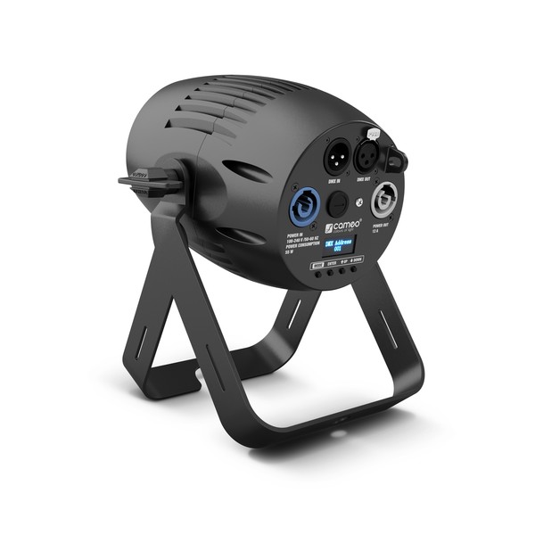 Cameo Q-Spot 40 Tunable White LED Spotlight, Black Housing Back Angled