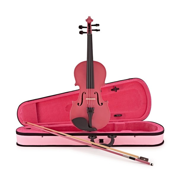 Student 4/4 Violin, Pink, by Gear4music