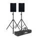 QSC CP12 12'' Active PA Speaker with Stands