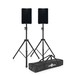 QSC CP8 8'' Active PA Speakers with Stands