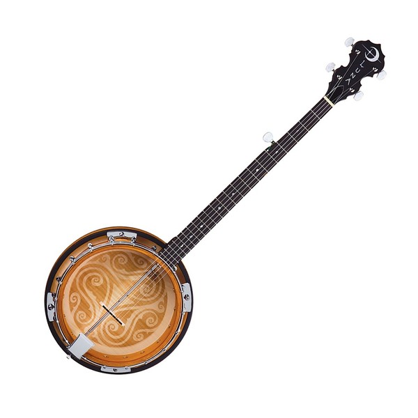 Luna Celtic 5-String Banjo BW, Tobacco Burst - Main View