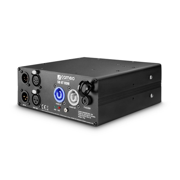 Cameo SB6T DMX and RDM Splitter/Booster Input Corner