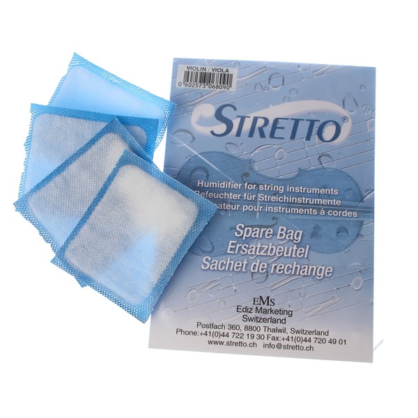 Stretto Violin/Viola Humidifier Spare Bags (4 Pack)