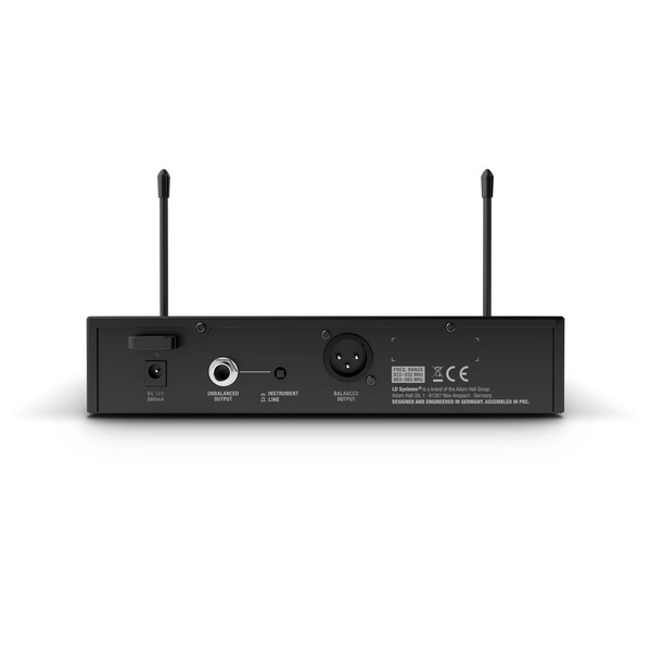 LD Systems U308 BPW Single Clip On Mic Wireless System Receiver Back Straight