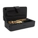 Alto Saxophone by Gear4music, Light Gold case open