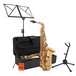 Pack Complet avec Saxophone Alto par Gear4music, Doré