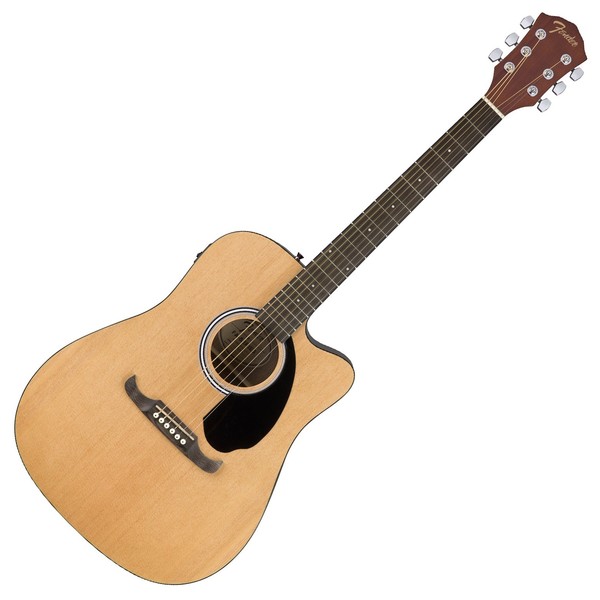 Fender FA-125CE Dreadnought Electro Acoustic, Natural Front View