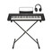 SDP-1 Portable Digital Keyboard by Gear4music + Stand and Headphones