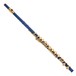 Elkhart 100FLE Student Flute, Blue with Gold Lacquer Keywork