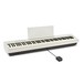 Roland FP 30 Digital Piano, White angle with pedal