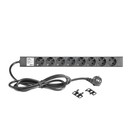 Adam Hall 19'' EU Power Strip, 8 Sockets